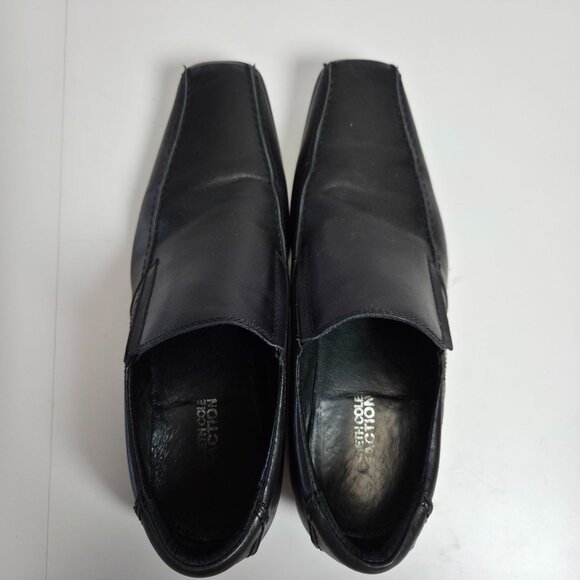 Kenneth Cole Reaction On That Note Black Leather Slip-On Shoes Mens 9M Medium - Picture 7 of 11